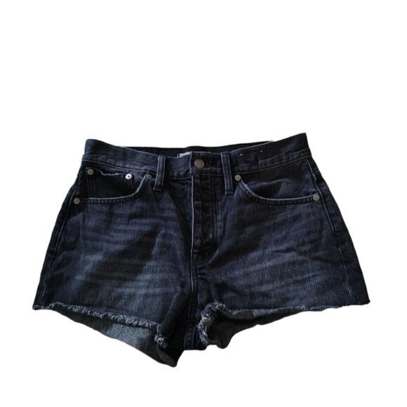 Madewell Pants - Madewell Jean Shorts High Rise Raw Hem Size 26